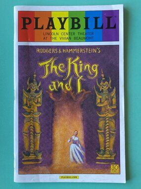 The King and I Pride Color Playbill Kelli O'Hara Ken Watanabe Creased Cover 2015